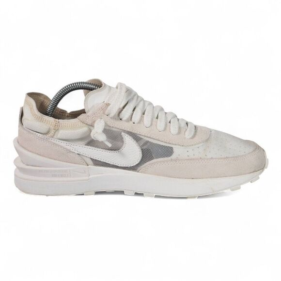 Nike by You Waffle One Casual Sneakers Women's 10 White / Off White DJ0976-991 - Picture 7 of 11